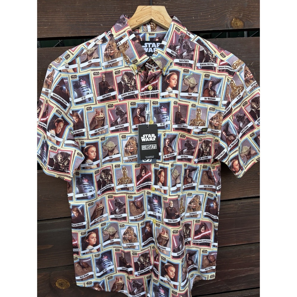 Star Wars RSVLTS Shirt Men M Button Up All Over Print Episode 3 Revenge Sith New